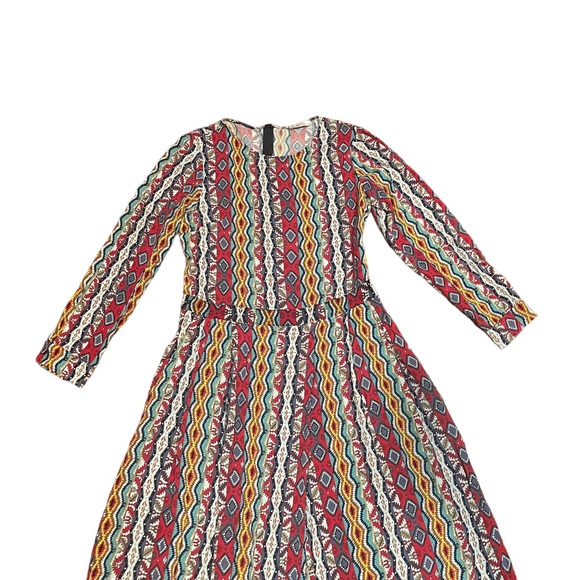 Refka modesty long sleeve wide leg abstract print flowing modest jumpsuit size42 - Picture 7 of 11